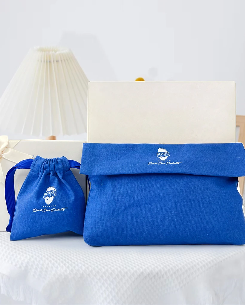 High Quality Recyclable Fabric Envelope Pouch Set Packaging Cosmetic Custom Logo Printed Cotton Dust Gift Bag