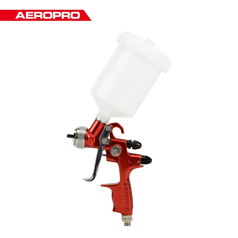 AEROPRO A604 Hvlp Gravity Feed Air Spray Gun 1.3mm Nozzle Size  600cc Aluminum Cup Air Powered Auto Paint Spray Gun
