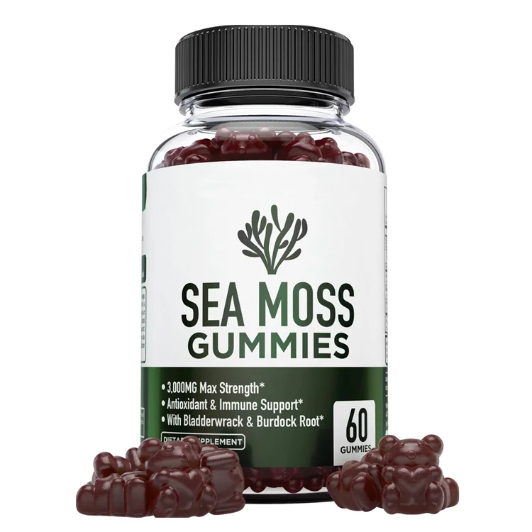 OEM Wholesale Bulk Price Organic Irish Sea Moss Extract Seamoss Blend Powder Irish Sea Moss Gummies