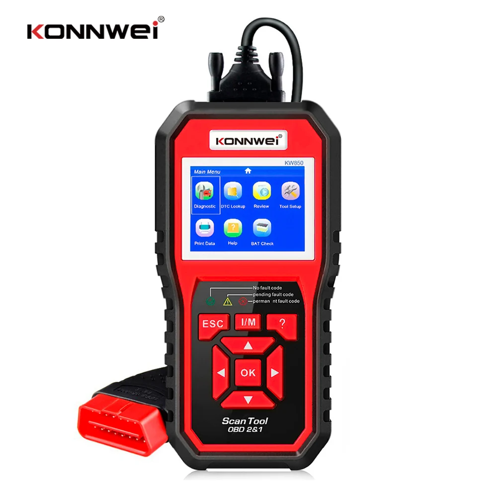 
Freely update KONNWEI KW850 Automatic Car Diagnostic Tools Universal Automotive Scanner Engine Fault Code Reader Scan Tool OBD2 