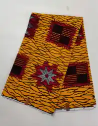100% cotton block prints Africa wax fabric hollandais Ankara gold