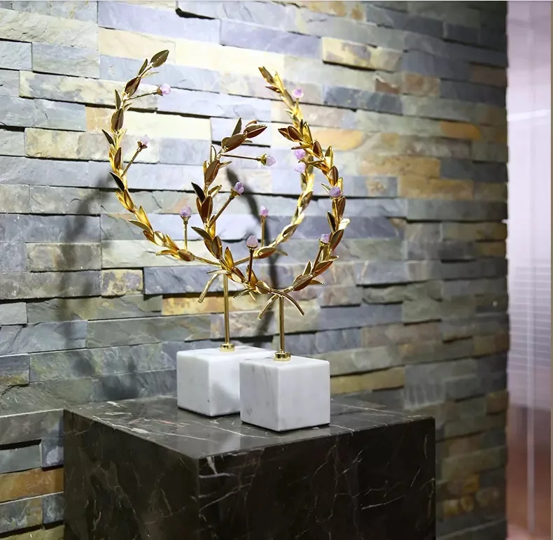 Luxury Furnishing decorative home decor metal crafts interior home decoration Desktop ornament