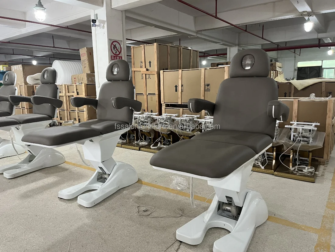 Pink 3 4 Motors Electric Facial Beauty Salon Bed Medical Spa Massage Treatment Table Podiatry Chair Aesthetic Tattoo Bed