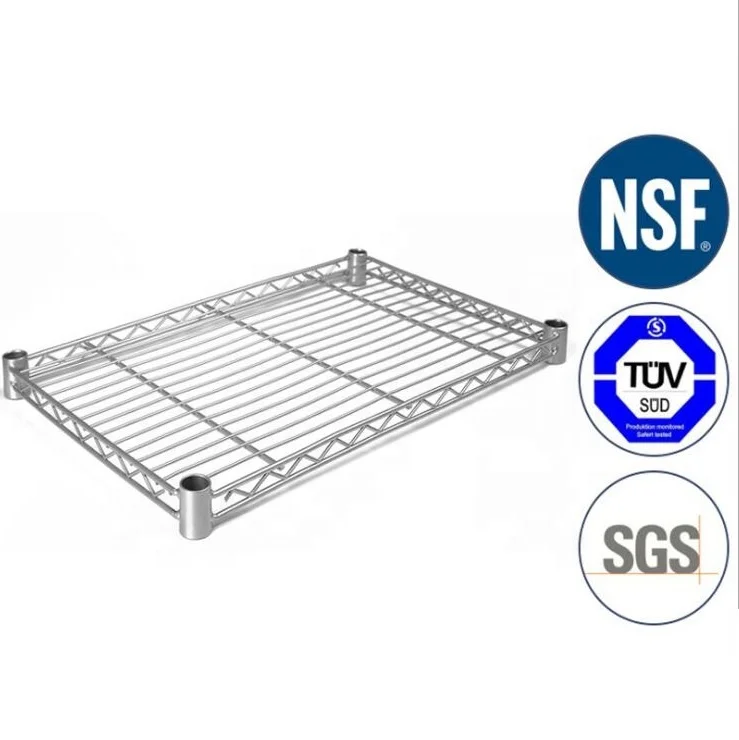 NSF approved wholesale high quality cheap chrome plated wire shelving, wire shelf, wire display racks