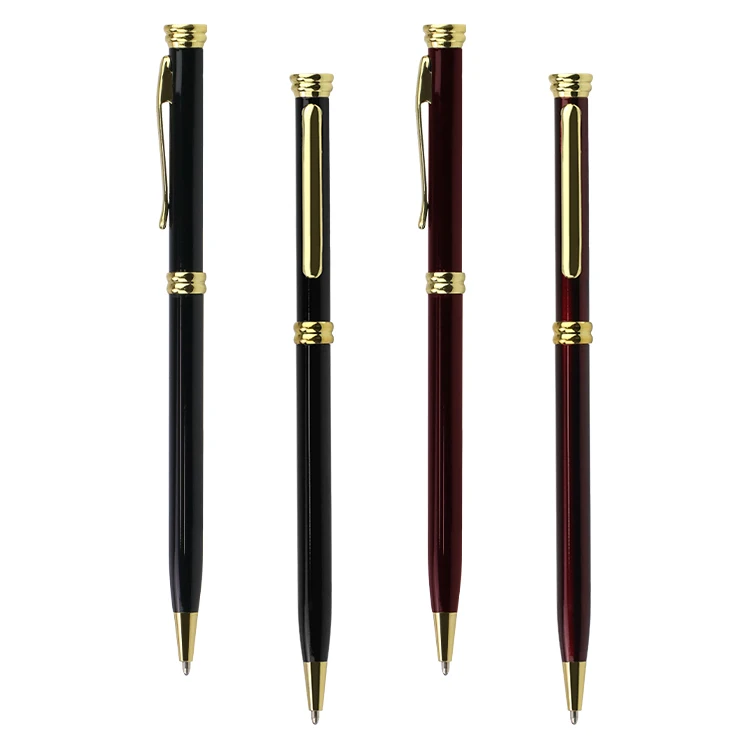 Cheap promotional metal hotel pen cross refill gold ballpoint pen with custom logo