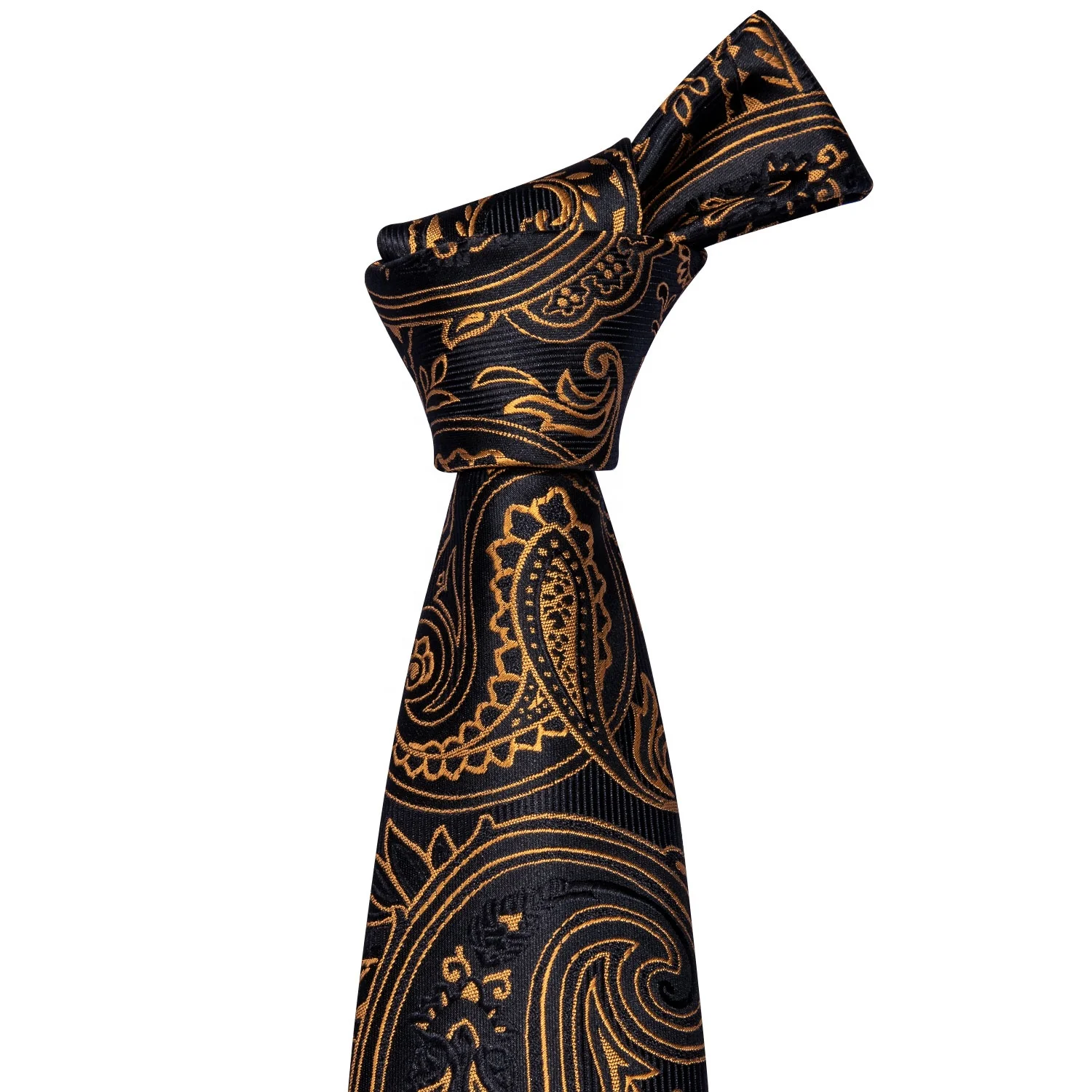 Discount Gravata Silk Mens Paisley Tie and Pocket Square Set