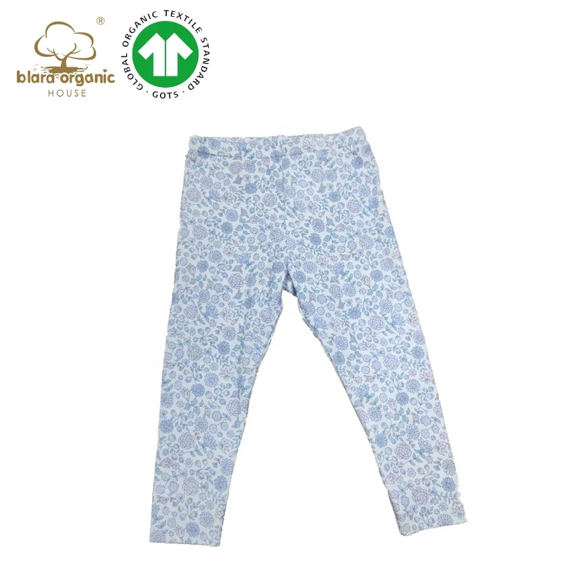 Korean Fashion Floral Printing Pencil Pants Cute Kids Leggings Casual Trousers Baby Girls Pants Girls Tight Leggings