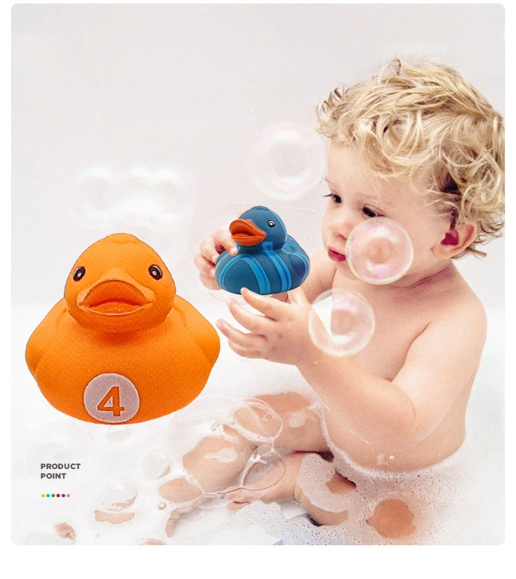 Promotional Custom Plastic Toy Weighted Floating Bath Toy Rubber Ducky Bathtub Squeaky Bath Duck
