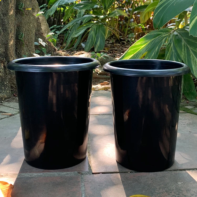 Европейская пластиковая черная Большая Садовая ваза цветок