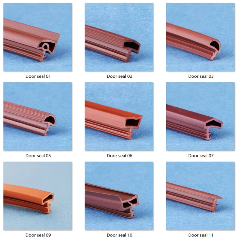 High Elasticity Free Mold Width 8-12mm  Brown PVC/TPE Seal Sealing Strip for Doors