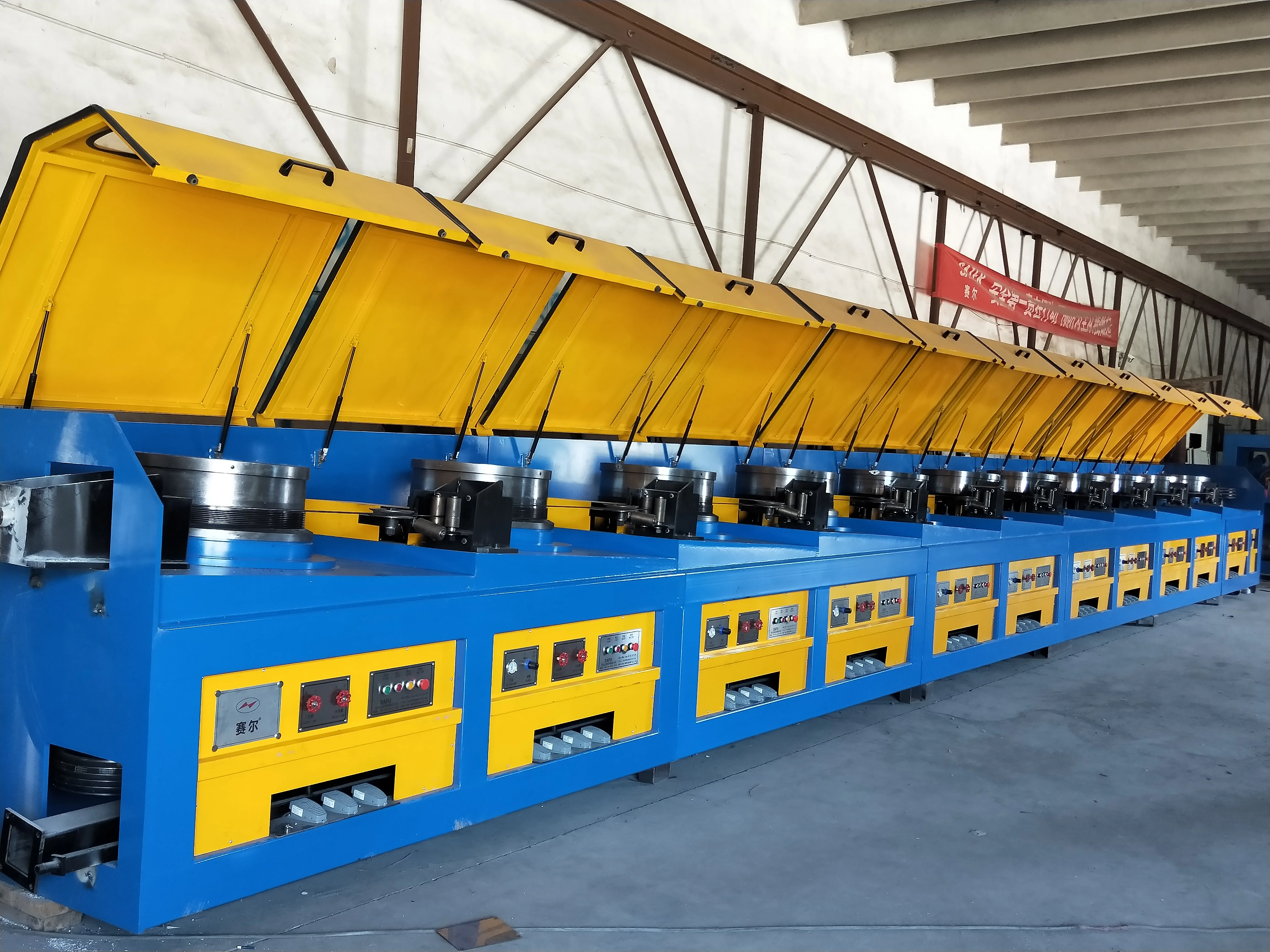 Automatic fine motorized steel straight line wire drawing machine factory price