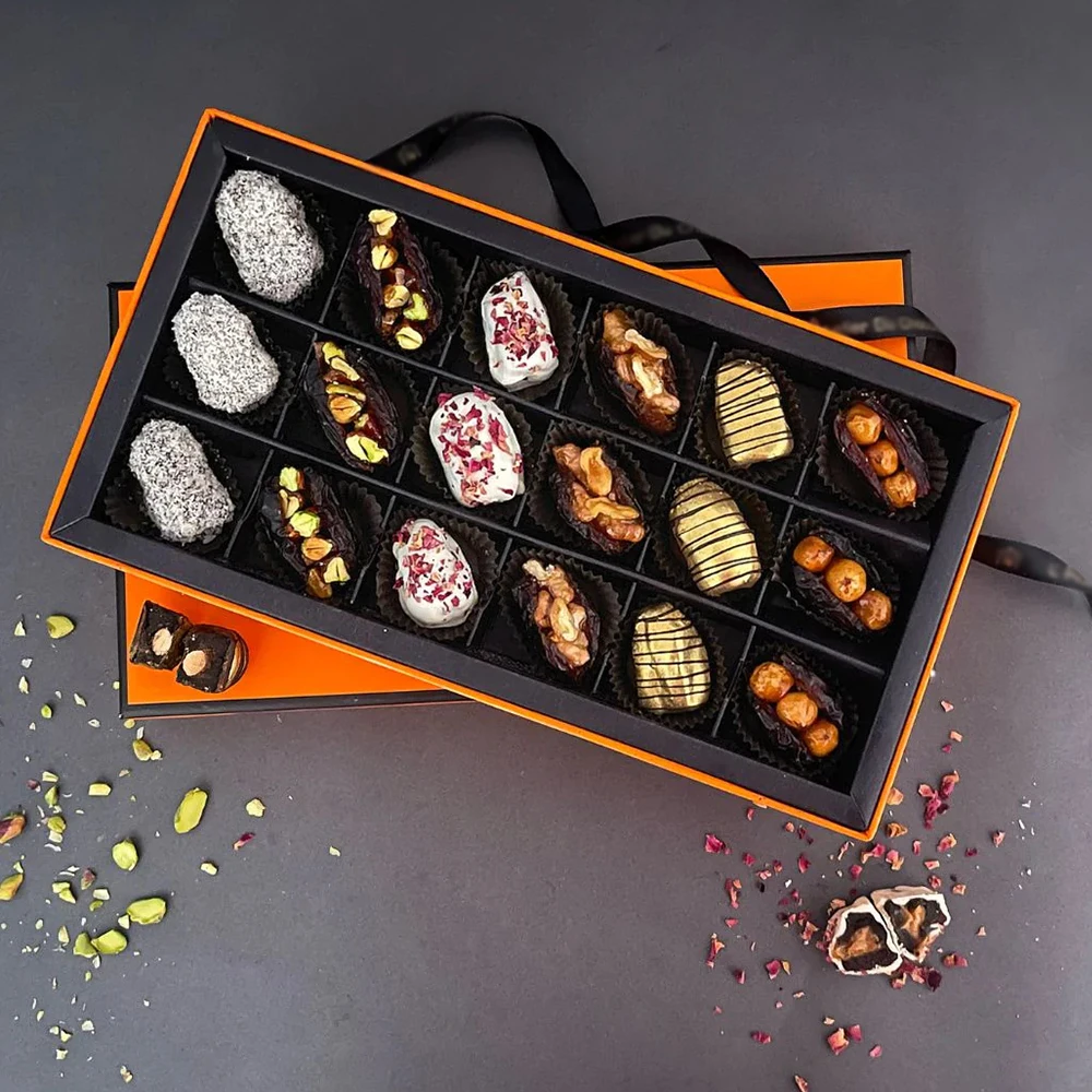Packaaging Box Date Baklava Gift Ramadan Arabic Pastry Chocolate Gift Boxes With Logo custom