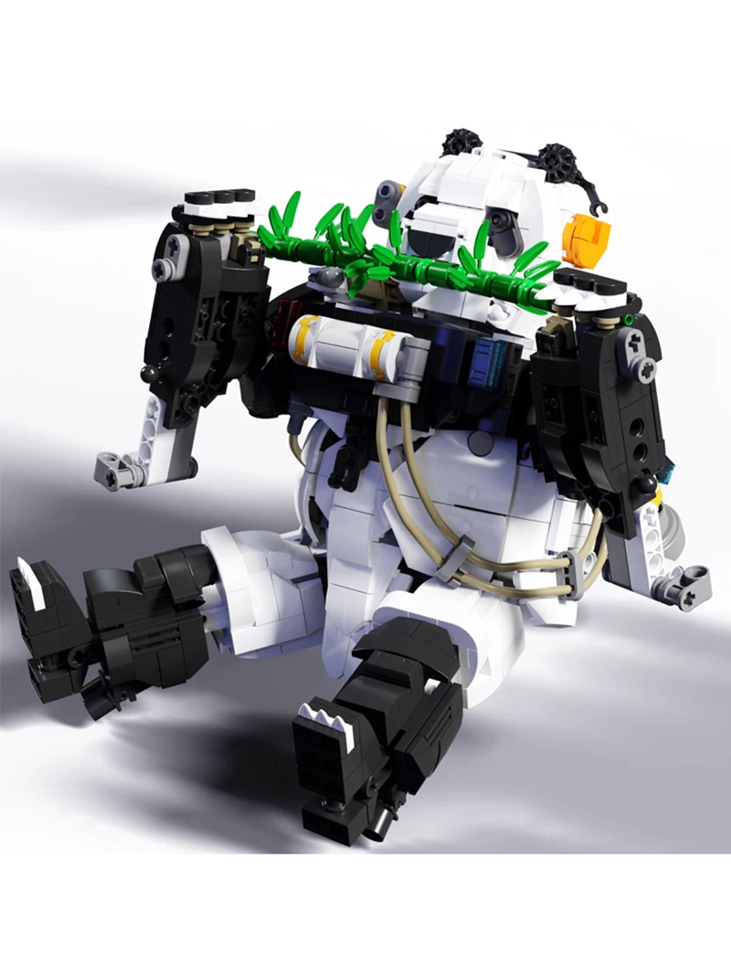 QIZHILE Robot SWAT Panda Building Blocks Animal Building Toy Bricks, 1348 Pieces police Panda Assembled Toy Animals Bricks