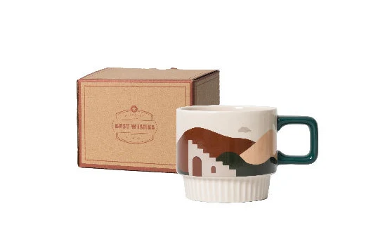 Coffee Mug Vintage Ceramic Mug Exquisite Nordic Design Porcelain Stackable Mugs Milk Cups