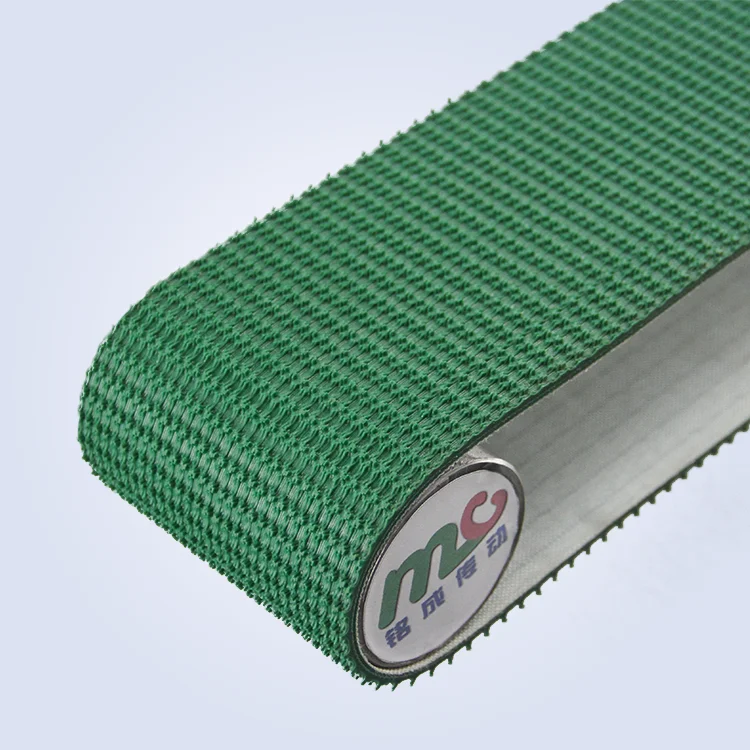 Price Cheap green PVC grass pattern portable conveyor belt