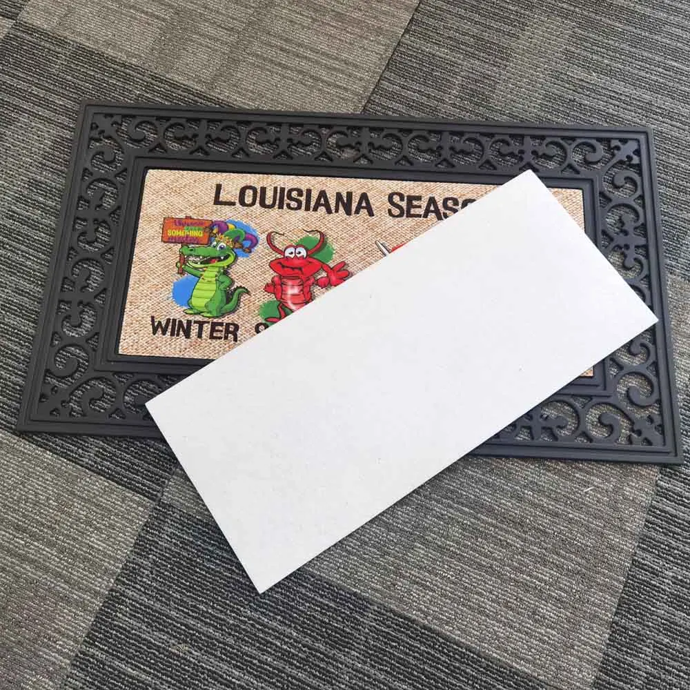 UV Printing Sublimation Blank Non Woven Fabric Recycled Rubber Entrance Outdoor Door Mats