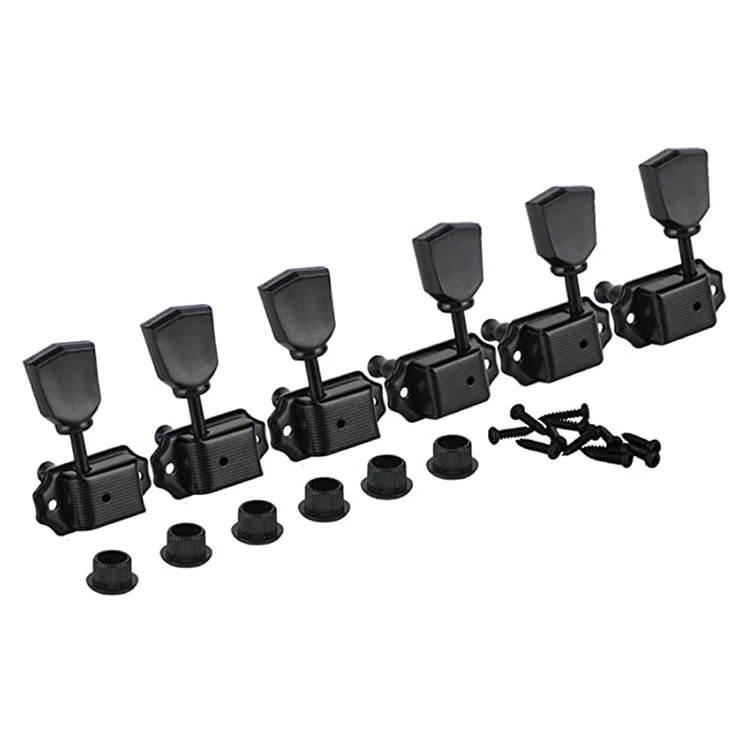 Black 6 in line Deluxe Vintage Keystone Style  Machine Heads Guitar Tuning Pegs for LP Electric Guitar