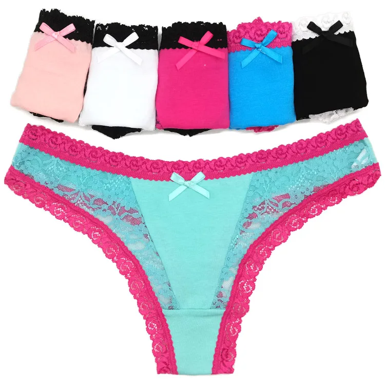 Yun Meng Ni Lady lace transparent thong panty panties women transparent thongs