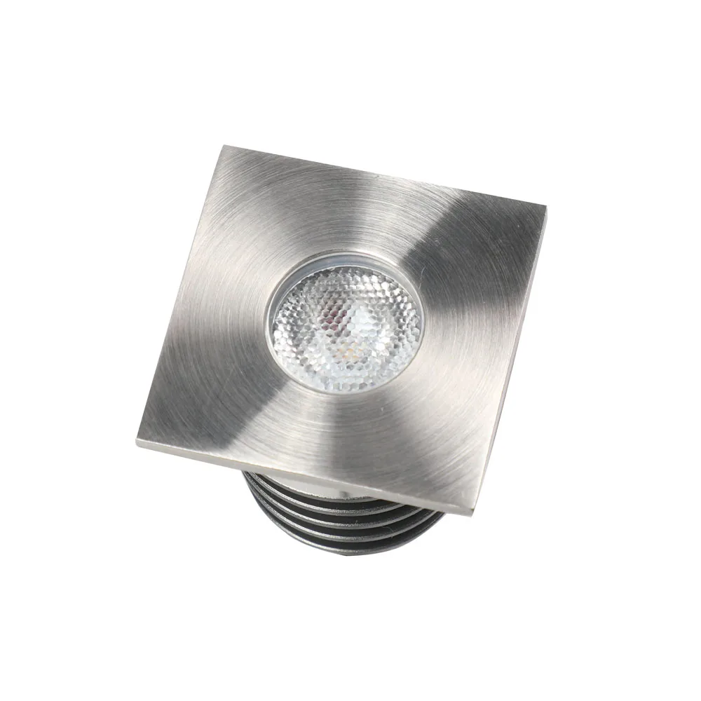 3w square stainless steel led inground light waterproof underground lamp led floor recessed lights