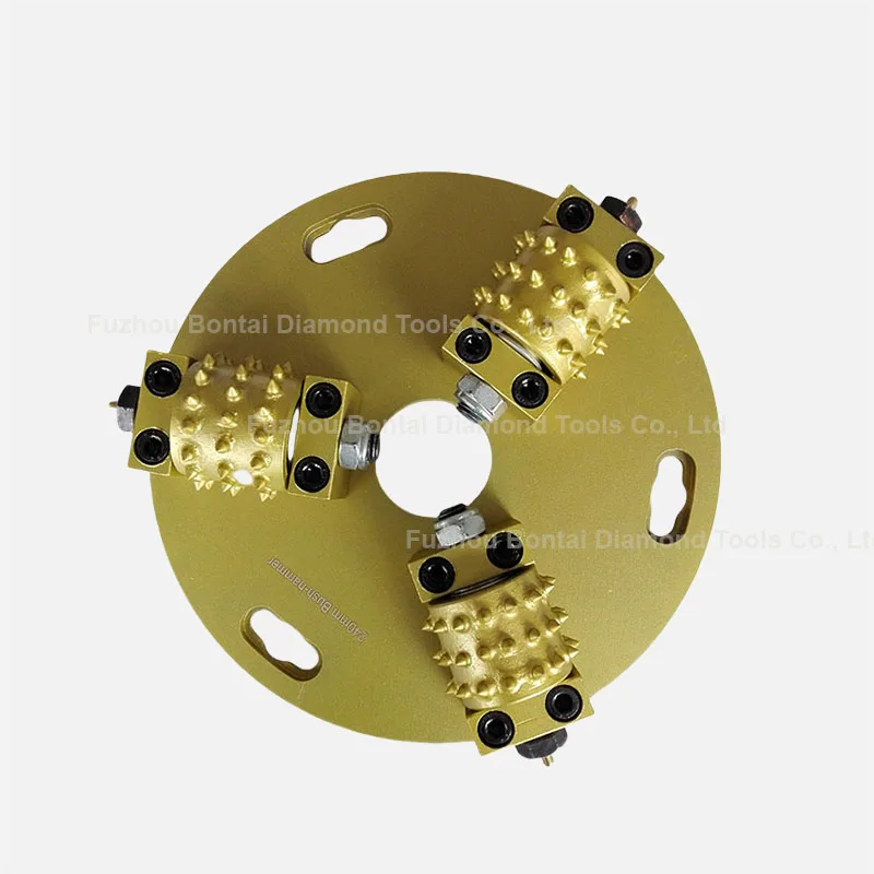 Bontai redi lock 240mm bush hammer roller plate for concrete grinding