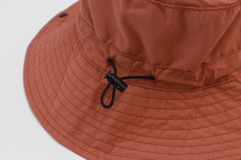 Wholesale Beach Fishing Outdoor Bucket Hat With String Fisherman Wide Brim Camping Bush Foldable Hat
