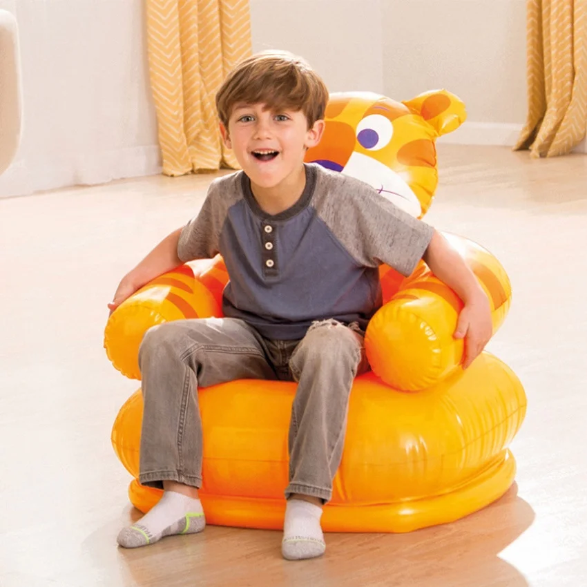 INTEX 68556 Happy Animal Chair Assortment Inflatable Children PVC Air Sofa Kids Inflatable Chair