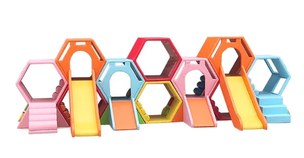 soft package colorful honeycomb slides indoor kids soft play climber sets sense system training equipment for kids