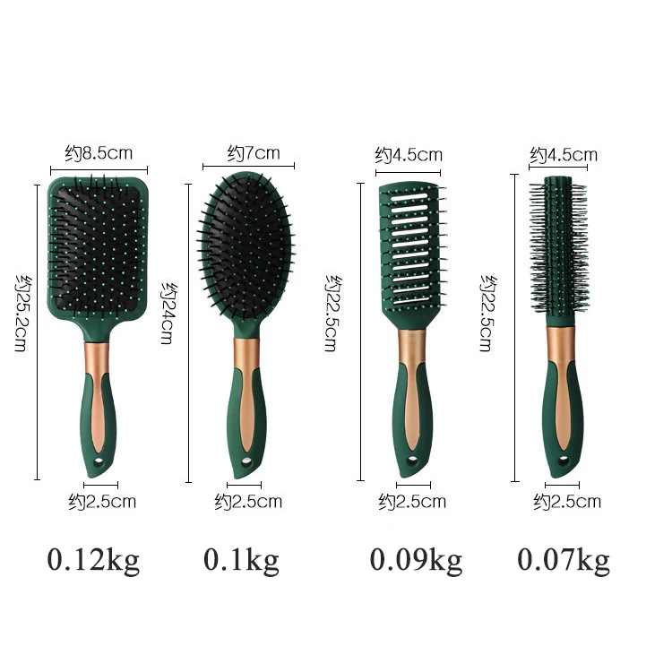 Household Salon Hair Comb and Curly Hair Brush Set Wet and Dry Massage Detangling Hair Brush for Women