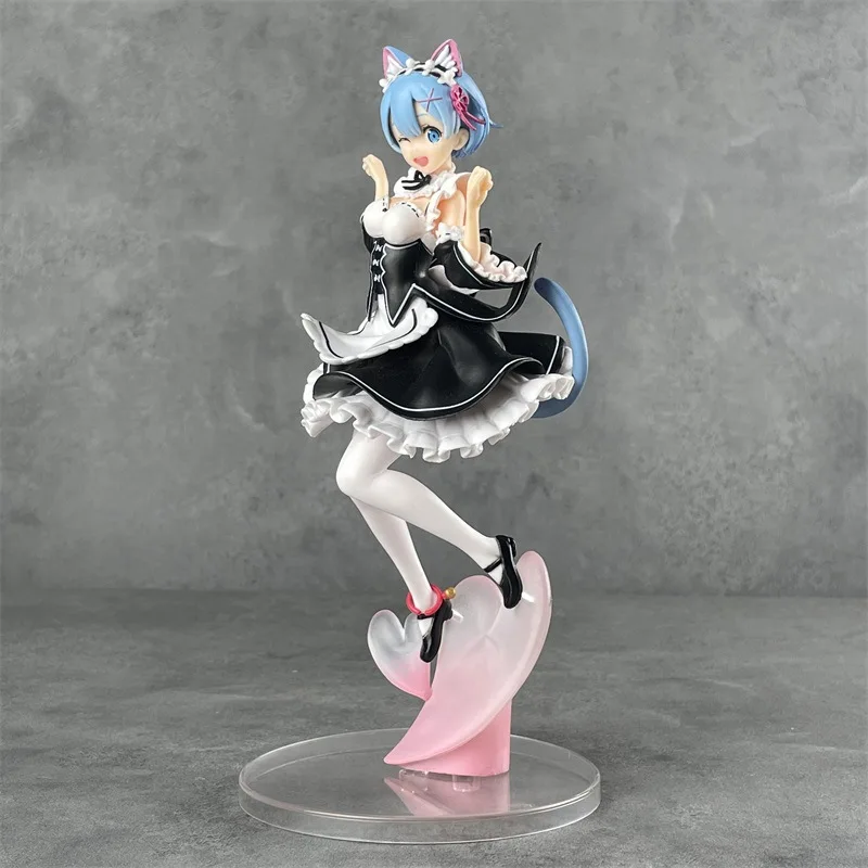 PVC Exquisite Model Ornaments Gift Re Zero-Starting Life In Another World Maid Cat Ear Rem Hand Figure