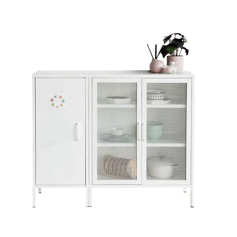 China Kitchen Cabinet Metal Chests With Net Door Cheap Cupboard For Living Room