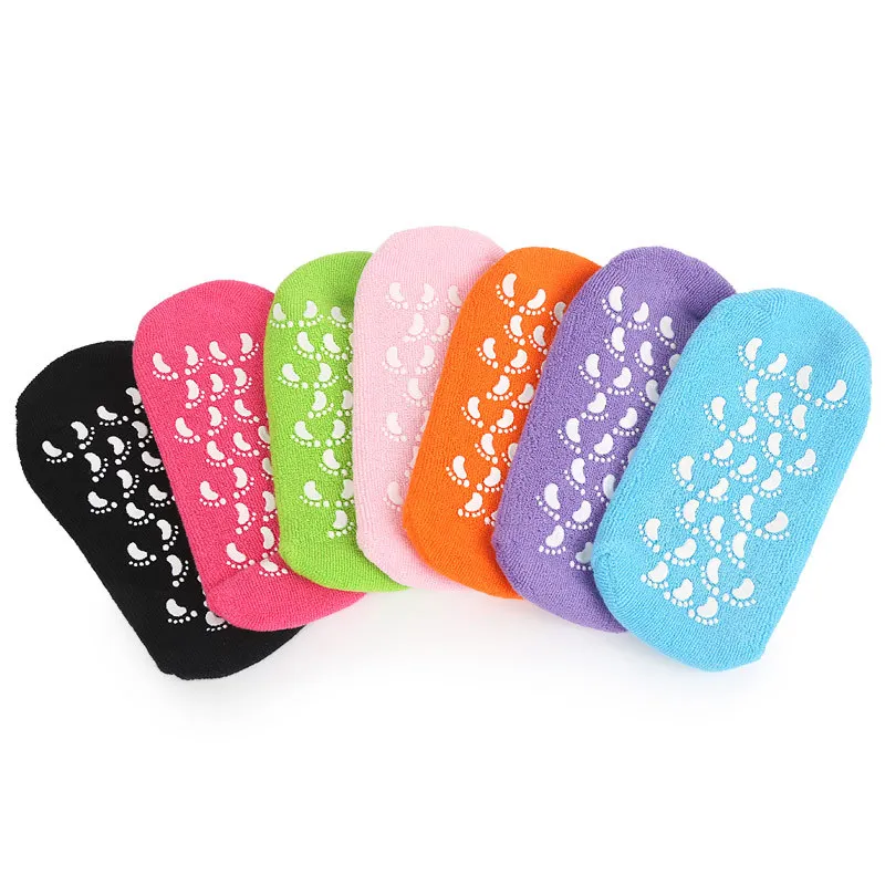 
Wholesale Sweat-Absorbent spa Gel Socks for foot cold gel moisturizing heel socks 