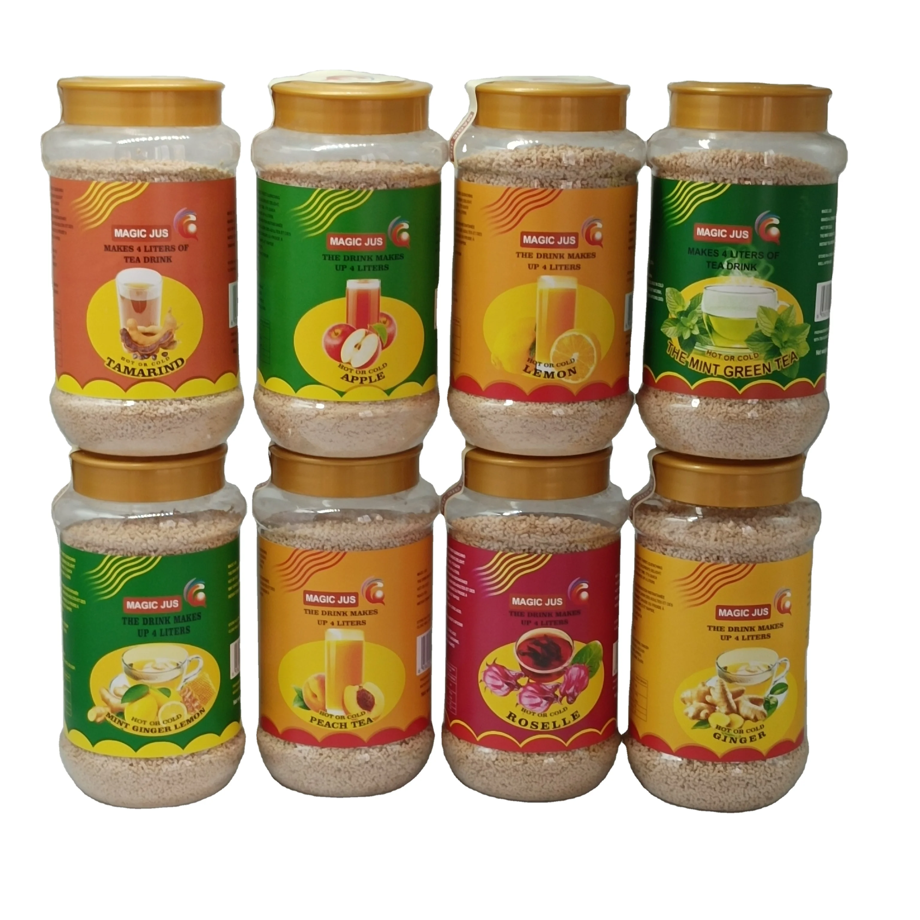 Health Tea with Different Fruit Flavours Instant Fruit Drink in Box and Sachet Packaging Crystal Apperance