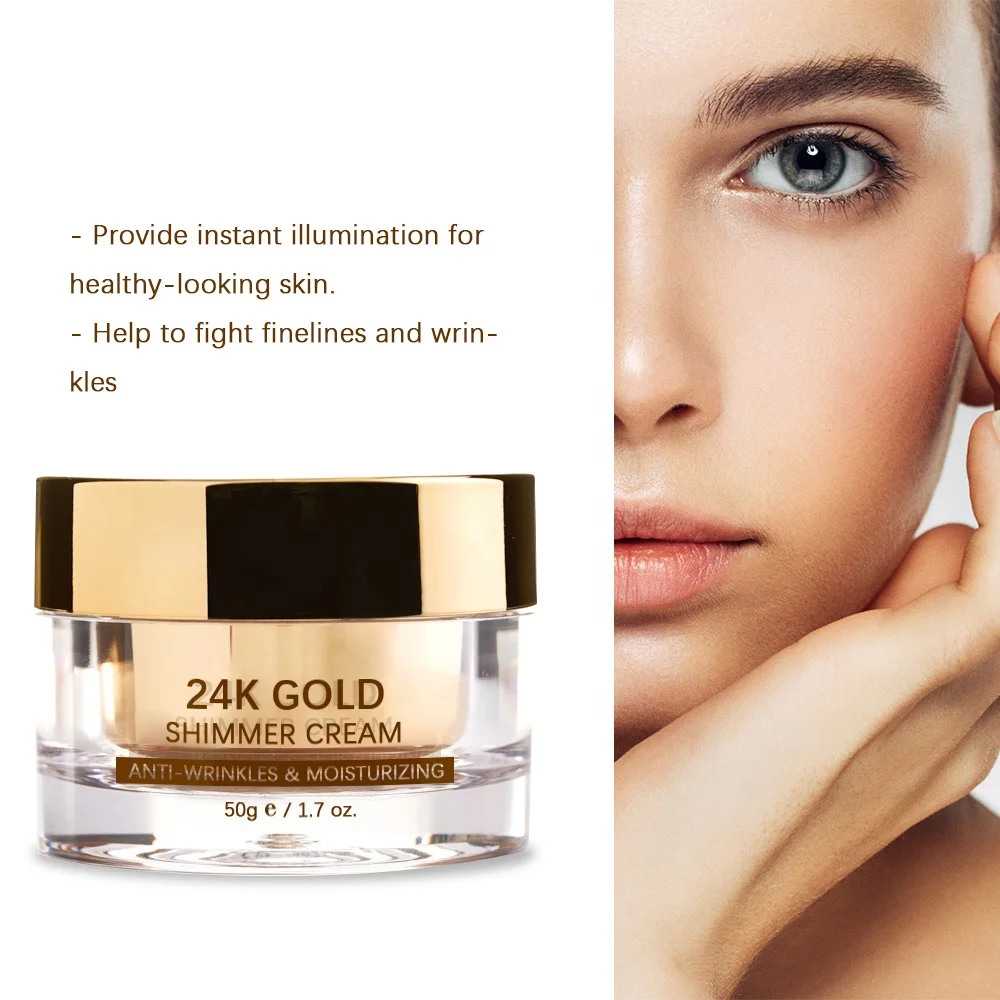 Korea Beauty Skin Care Anti Wrinkle Facial Pure Bio Nano Face 24K Gold Skin Whitening Cream