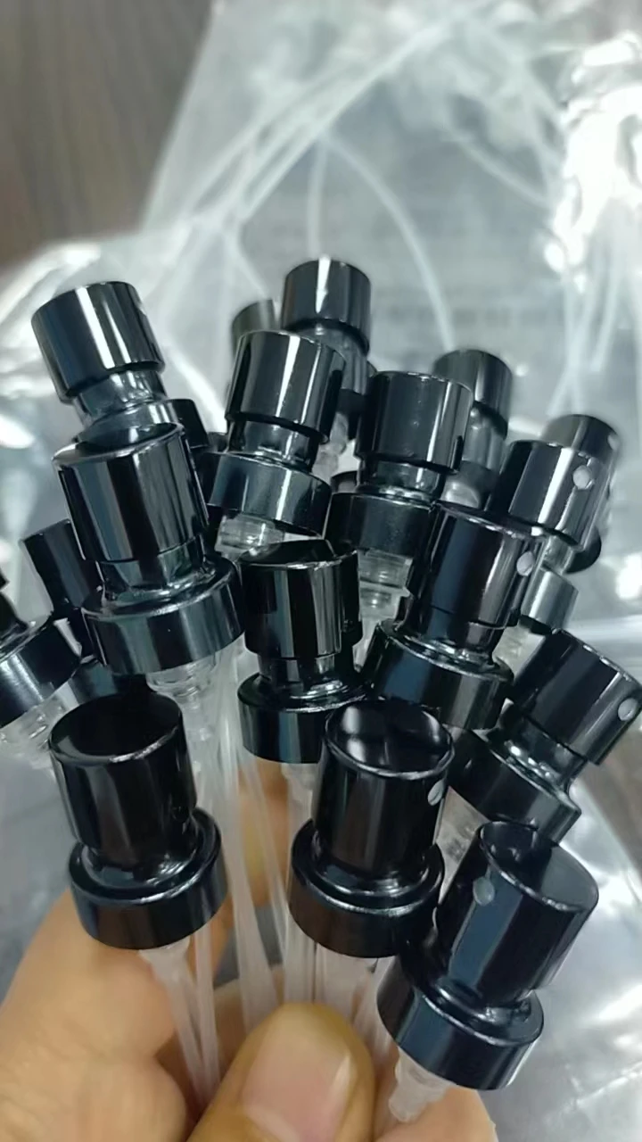 pressurized sprayer mist pump fea15 15mm black matte gold silver cylindrical screw spray crimp bottle atomizer perfume pump