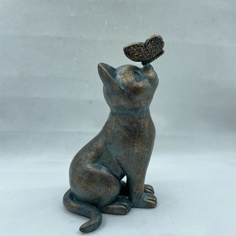 wholesale polyresin ornaments for cat statue resin grave monument pet loss gift cat souvenir