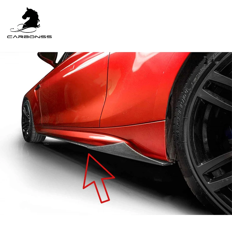 MTC Look Side Skirts Add On Carbon Fiber For BMW F87 M2 2015+