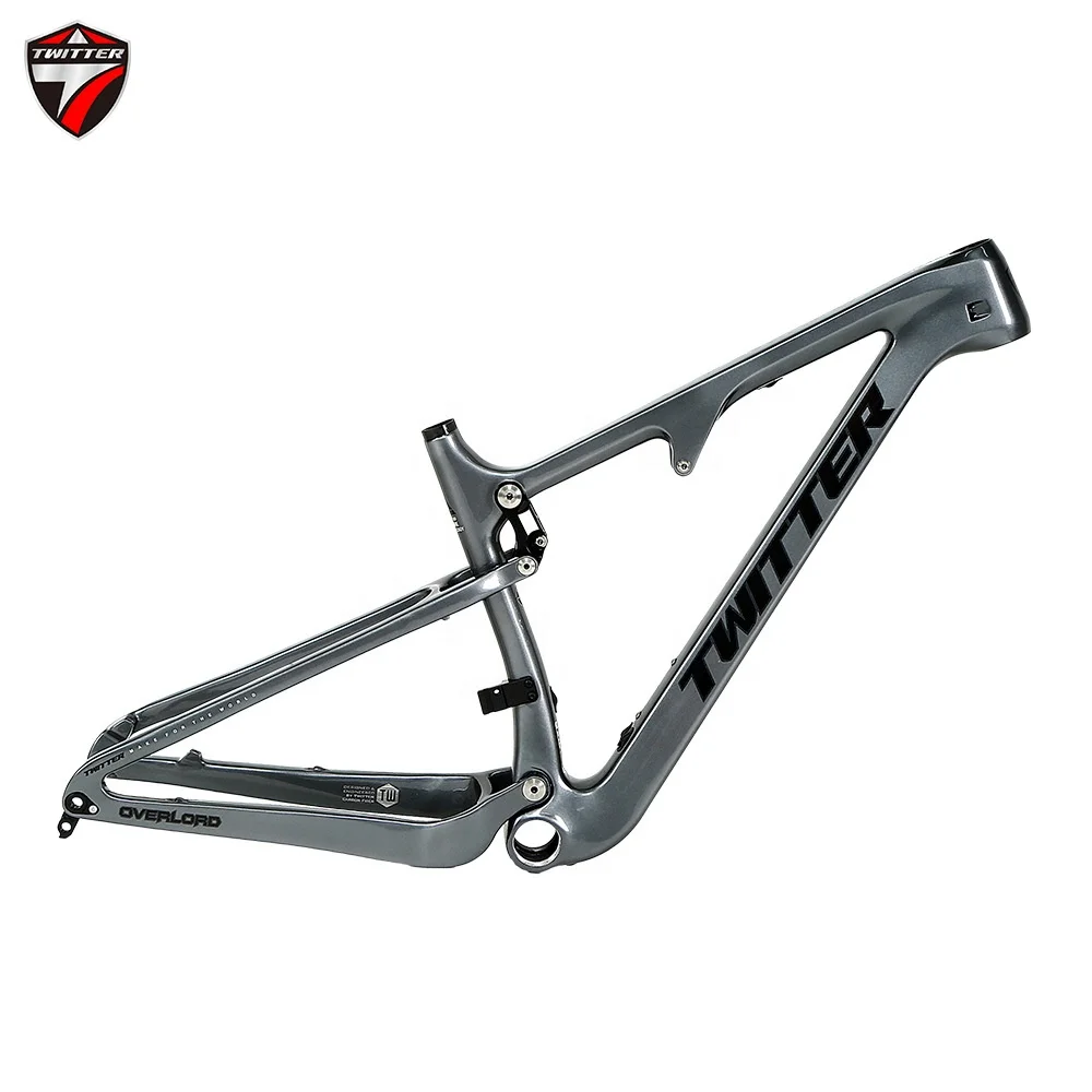 OEM TWITTER OVERLORD XC 27.5 29 Full Suspension Carbon Mountain Bike Frame Disc Brake Bicycle Frame MTB Bike Frame