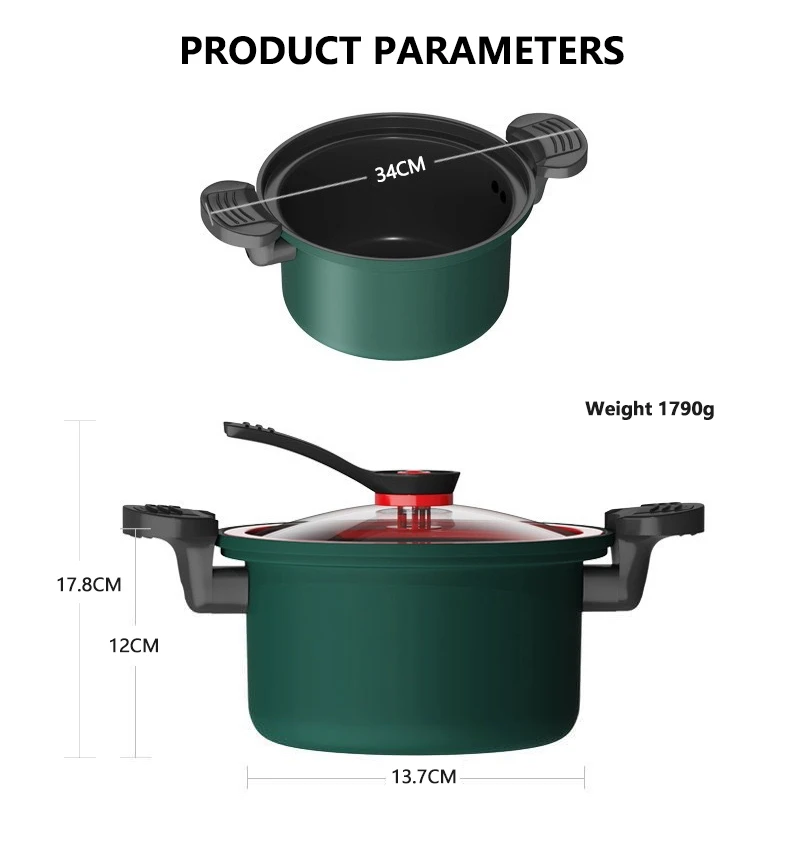 Manufacturer direct selling micro pressure cooker home stew low pressure non stick cooker induction cooker gas general