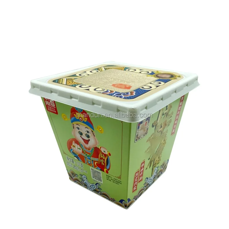 Mandun Customized Yogurt ice cream instant noodles snacks containers in mold label plastic cup