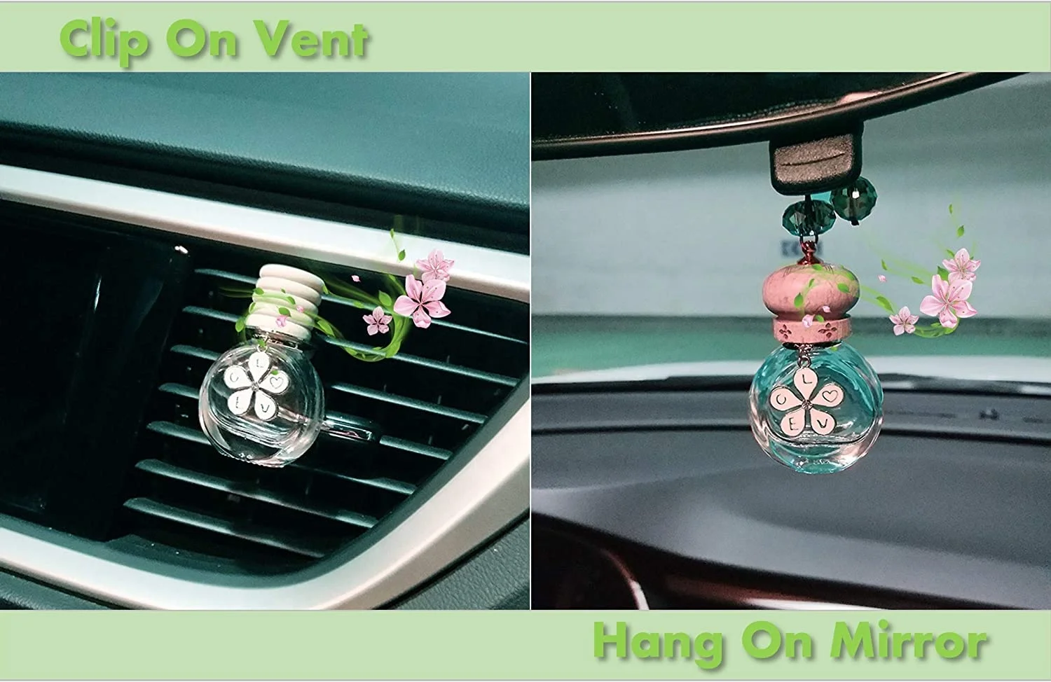 Wholesale 5ml 8ml 10ml diffuser empty perfume bottles hanging car Air Fresheners Hanging Bottle bottle with wooden cap