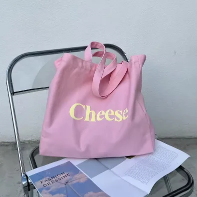 popular factory wholesale hot pink Extra thick Canvas Tote Bags Printed friendly Canvas Cotton Tote Bag for girls gift