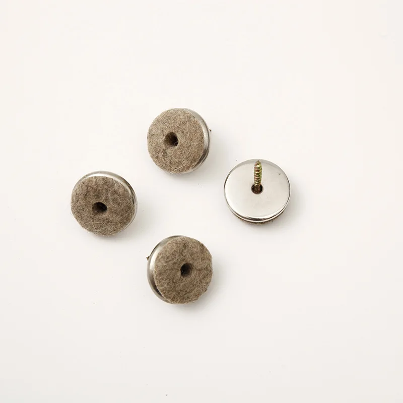 Easy Installation Anti-slip Round Heavy Duty Nail on Felt Furniture Sliders for Hardwood Floors