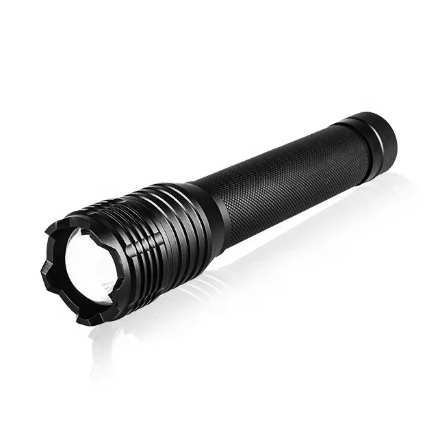 
2019 New Smart Aluminum high power Rechargeable Zoomable signal torch 18650 EDC LED Torch light Flashlight with Pen clip 