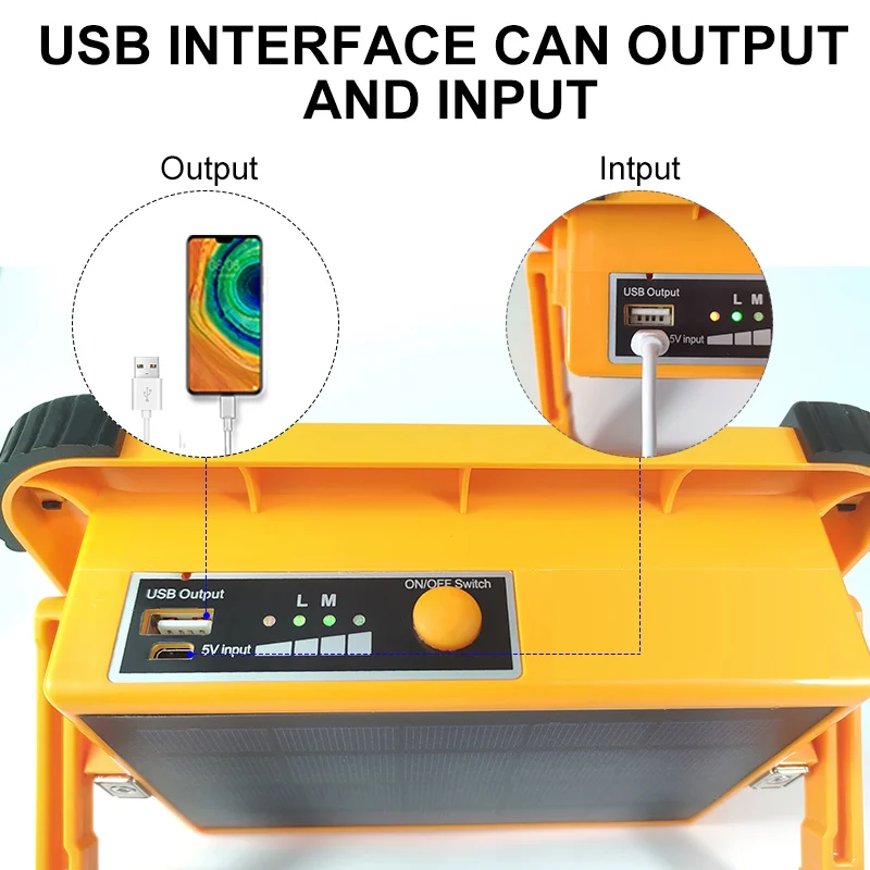 Новинка 2022, портативное наружное светодиодное освещение для кемпинга с зарядкой, перезаряжаемое светодиодное прожекторное освещение