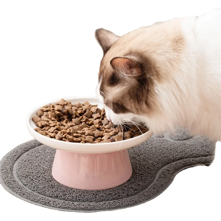 Wholesale Neck Guard Easy Clean Luxury Cat Bowl Ceramic Cat Bowl Elevated Ceramic Elevated Cat Bowl Ceramic
