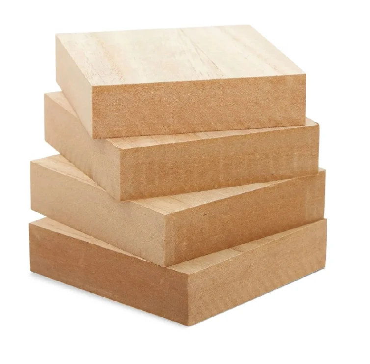 1 inch Thick Wooden Square Blocks Unfinished MDF Wood Blocks for Crafts