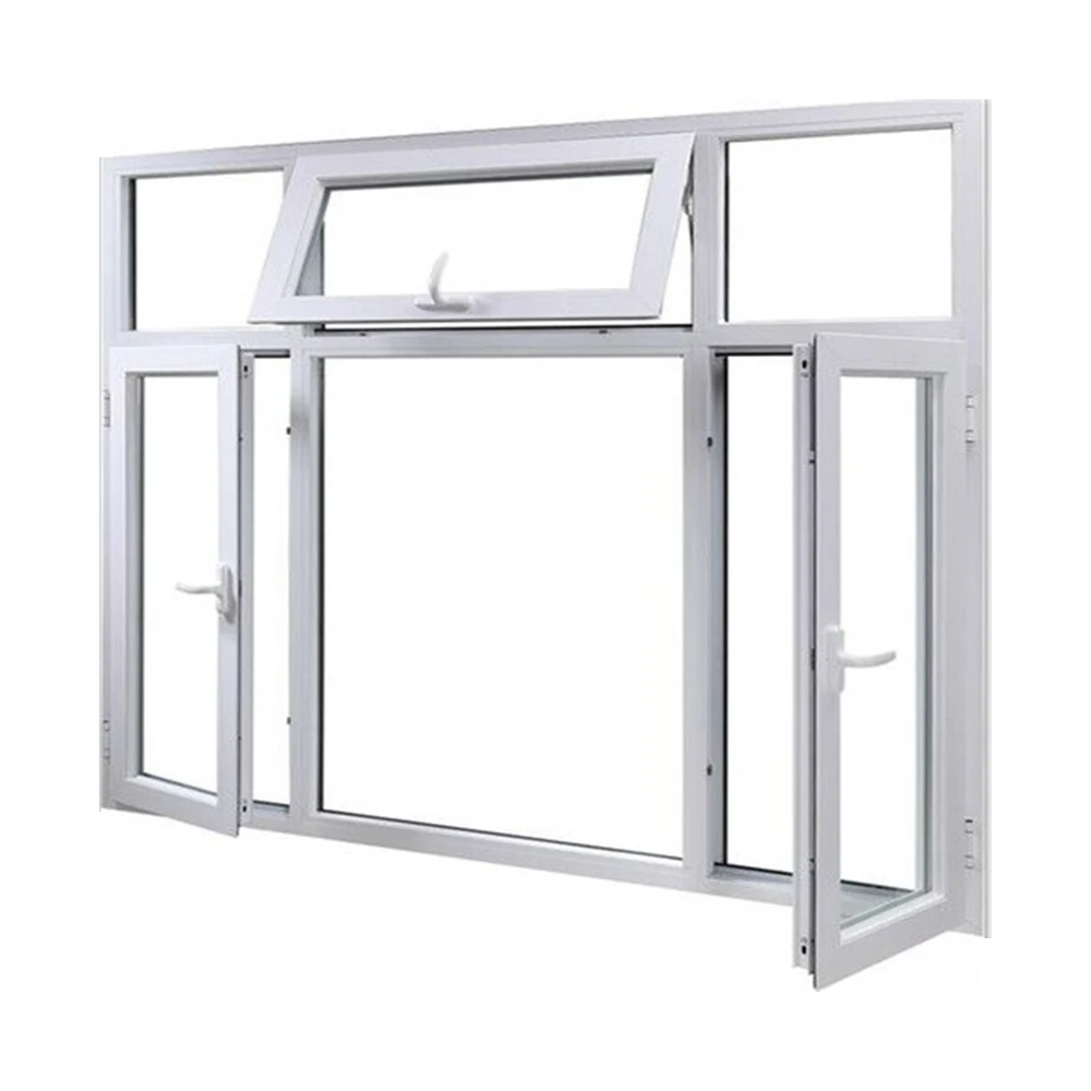 Profile PVC UPVC Double Glazed Casement Doors and Windows With Modern Design