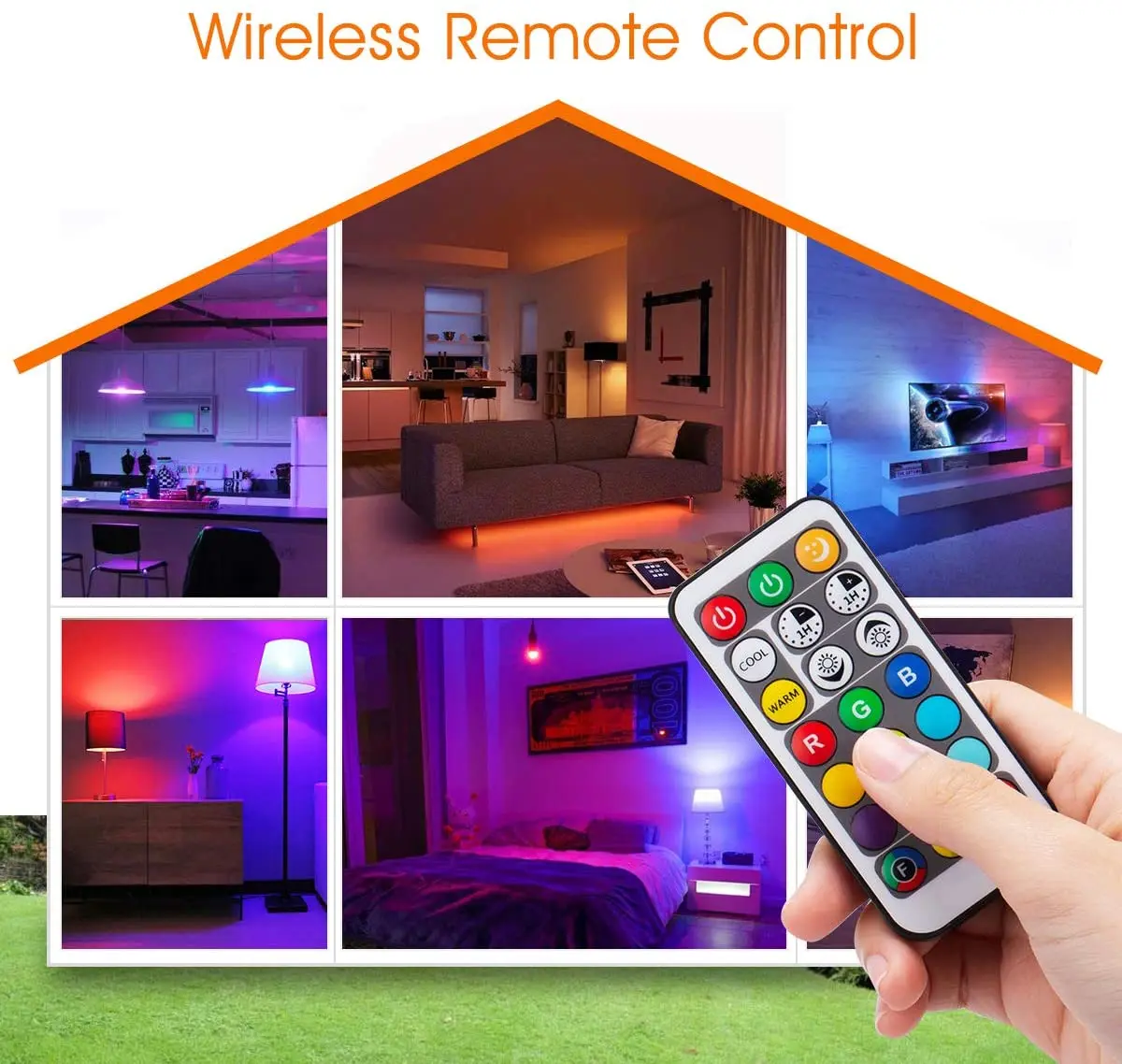 LOHAS 5W E12 E14 Dimmable RGBW LED Bulb with Remote Controller for Christmas Party