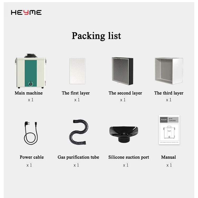 A3 air smoke air filter purifier for DTF printer Oven and shaking powder home desktop equipment