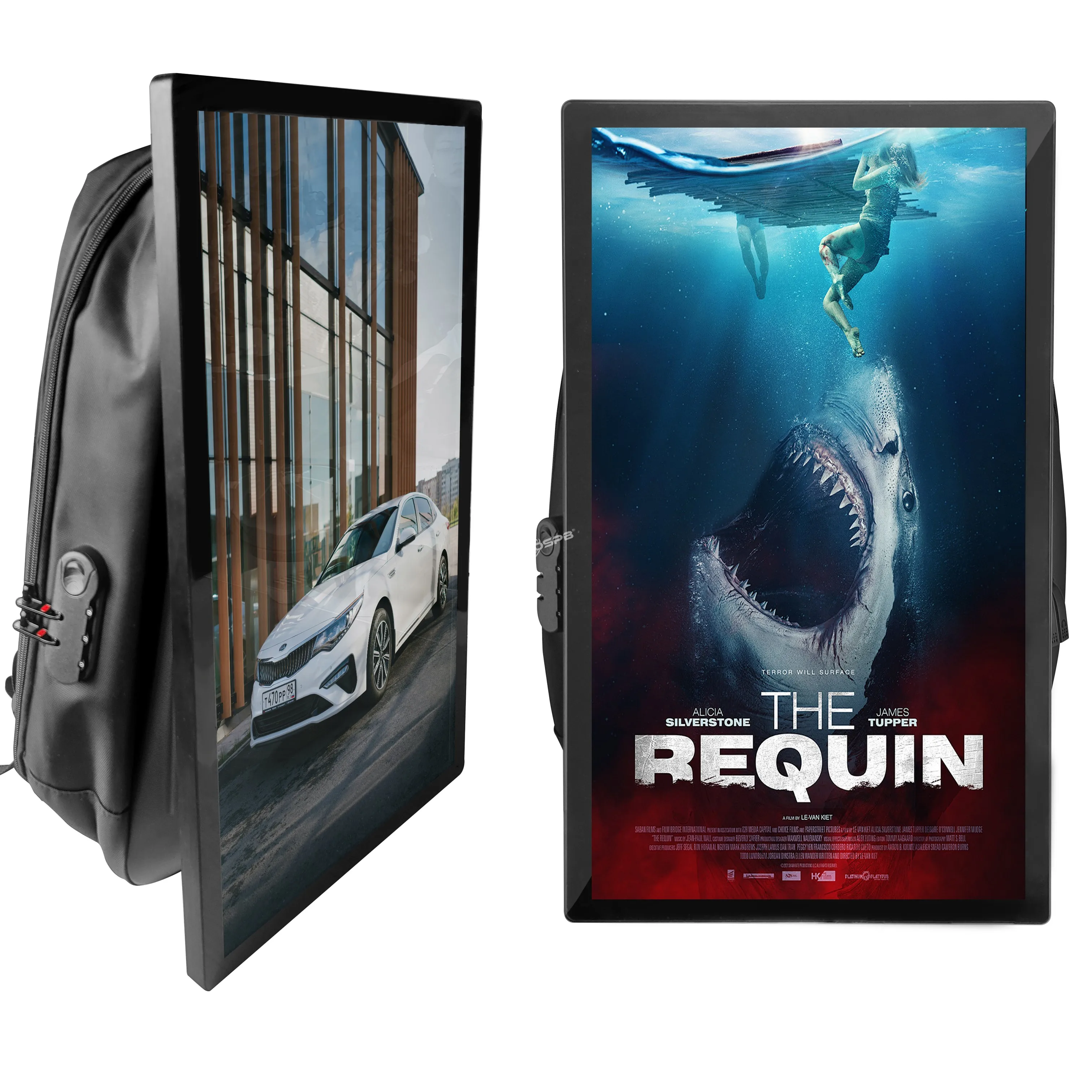 360SPB|21.5 Inch LCD Advertising Backpack Digital Billboard Human Walking Backpack Billboard Advertising Mobile Billboard